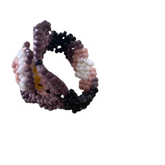 Huichol Beaded Flower Ring - Picture 2 of 10